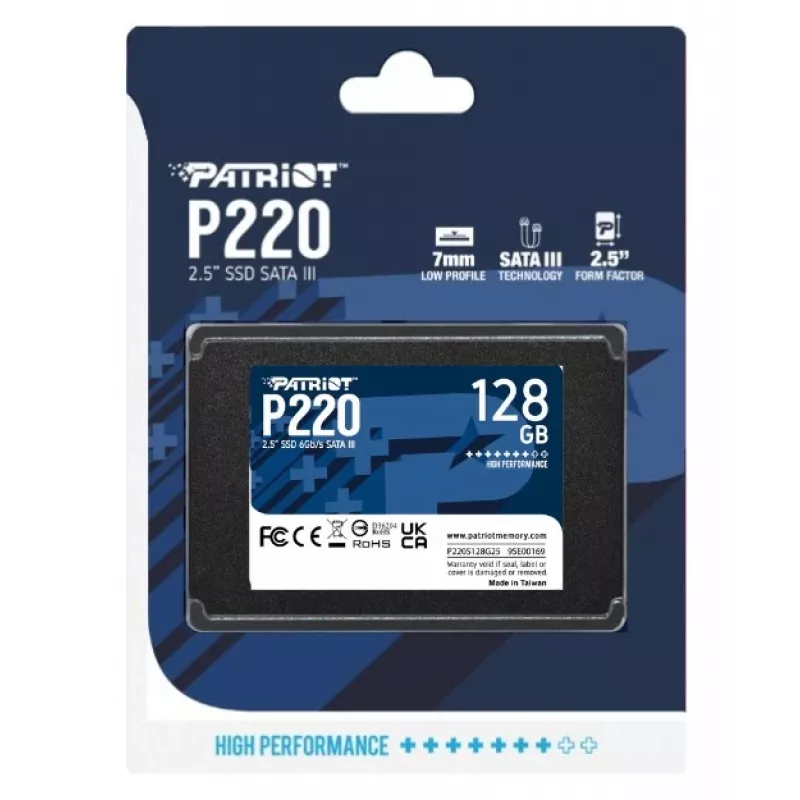 2,5 Patriot P220 128 GB (negro, SATA III 6 Gb/s, 2,5)
