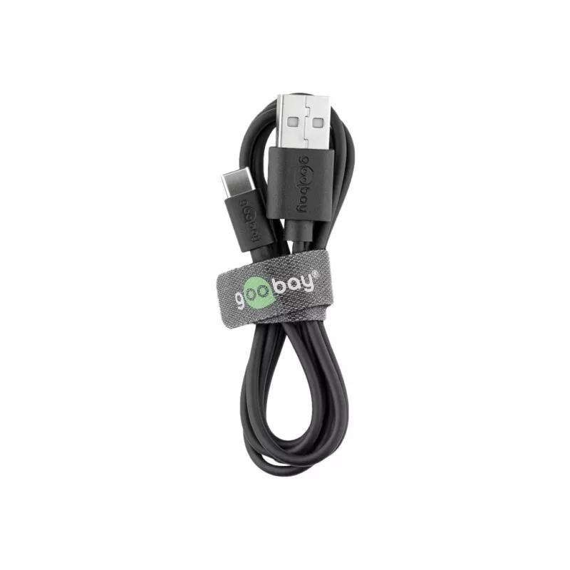 Goobay | Cable de carga y sincronización USB-C (USB-A > USB-C) | 59124 | Conector macho USB-C | Conector USB 2.0 (Type-A)