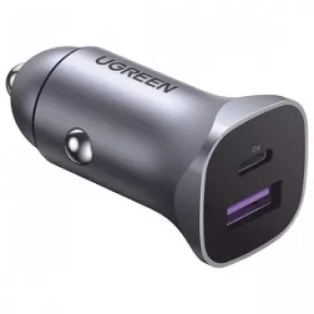 Ugreen 40858 cargador móvil universal aluminio mechero carga rápida coche