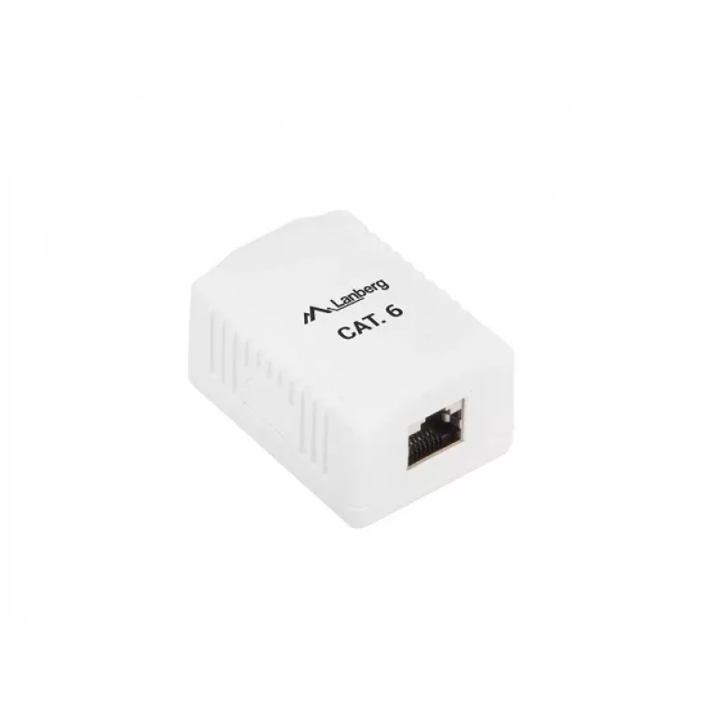 Toma de superficie RJ-45 blanca Lanberg OS6-0001-W