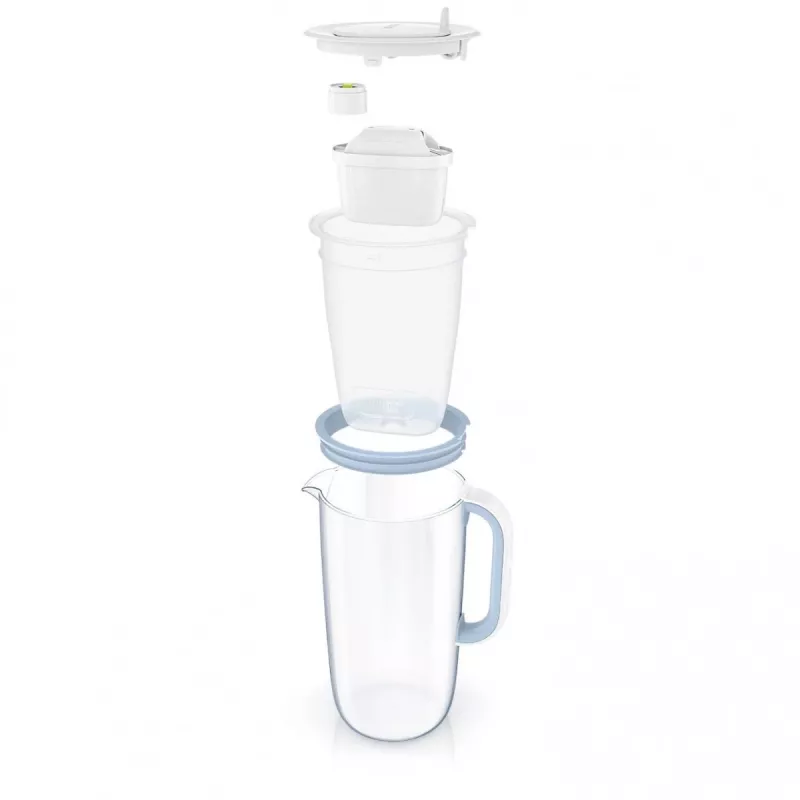 Jarra filtrante de agua BRITA Glass Jarra ONE con 2 cartuchos MAXTRA+ PRO (modelo 126032)