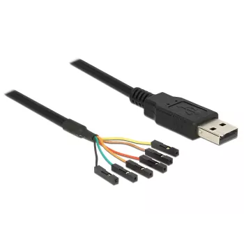 Cable USB DeLOCK 1,8 m USB2.0-A/TTL 6 polos negro