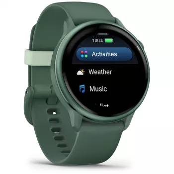 Smartwatch GARMIN vívoactive 6 – reloj deportivo, carcasa de aluminio/polímero de 42 mm, AMOLED 1,2 pulgadas, GPS, 5 ATM, HR óptico, SpO2, 8 GB, verde