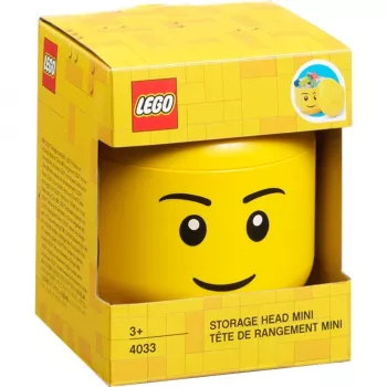 Room Copenhagen LEGO cabeza de almacenamiento «Boy» mini – caja de almacenamiento para piezas pequeñas y juguetes