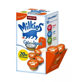Snack lácteo líquido animonda Harmony ANIMONDA Milkies pack ventaja 20 x 15 g para gatos adultos, sabor leche, líquido