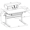 Escritorio infantil Ergo Office ER-483 — compacto con altura ajustable