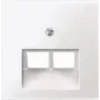 Placa de pared / tapa de interruptor Merten 296125, blanca, termoplástico, de una pieza