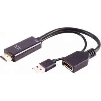 Adaptador HDMI A a DisplayPort ShiverPeaks 4K 60Hz convertidor de cable 20cm