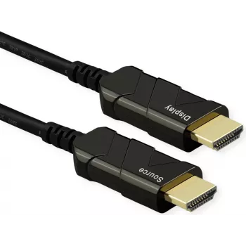 ROTRONIC-SECOMP Roline - Ultra High Speed - cable HDMI con Ethernet - HDMI macho a HDMI macho - 50 m - apantallado - negro - compatible con 8K 6