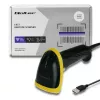 Qoltec 50867 lector láser de códigos de barras 1D/2D, USB, negro
