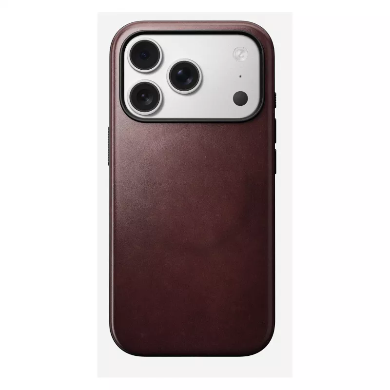 Funda para móvil Nomad Modern Leather Case para iPhone 17 Pro, cuero + TPU + PC, compatible con pantalla de 16 cm (6,3