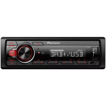 Pioneer MVH-130DAB - negro - rojo - 1 DIN - 200 W - 50 W - Android - dial giratorio