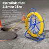 Extralink Rodder 3,8mm 75m | varilla pasacables | fibra de vidrio FRP, diám. 3,8mm, longitud 75m, amarillo