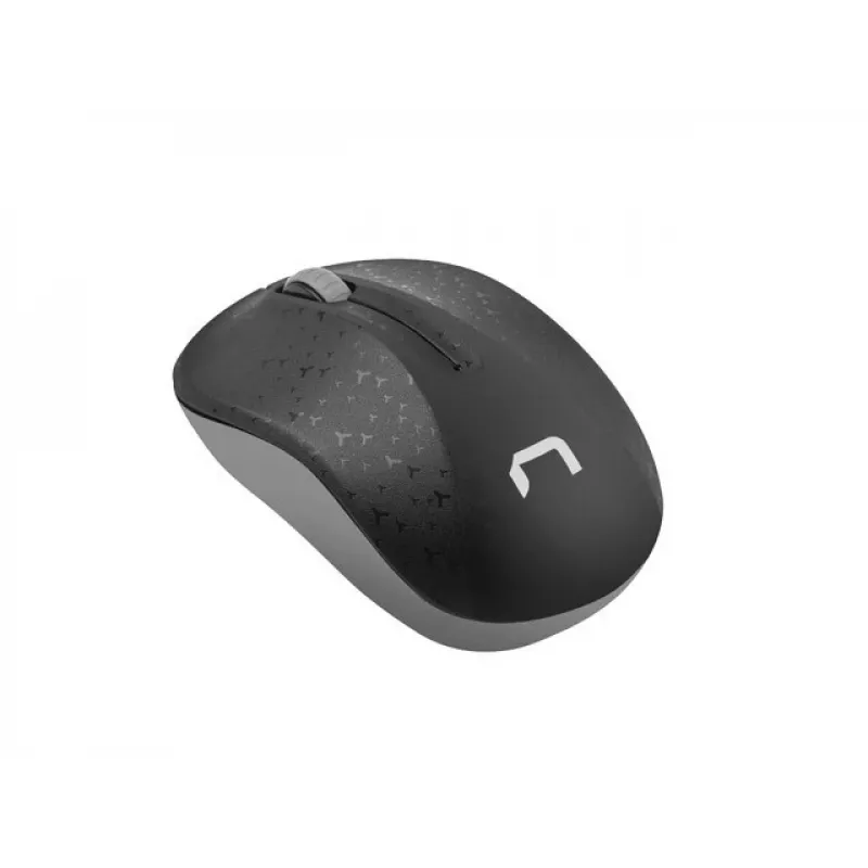 Ratón óptico inalámbrico de oficina NATEC Toucan Office RF — ambidiestro, 1600 DPI, 3 botones, rueda, gris/negro
