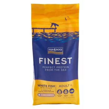 Alimento seco FISH4DOGS Finest Ocean White Fish S 6 kg — raza pequeña hipoalergénico, 26 % proteína, 12 % grasa