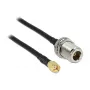 Cable coaxial DeLOCK 88845 1,5 m Negro
