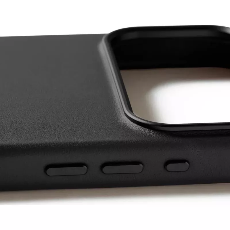 Mujjo Full Leather Case funda para iPhone 17 Pro Max negro