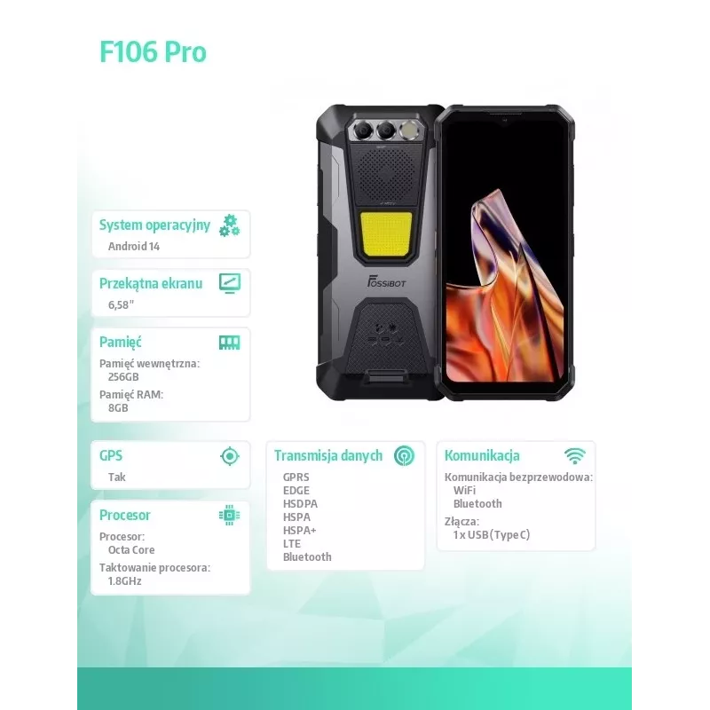 Smartphone FOSSiBOT F106 Pro negro