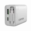 Cargador CANYON OnCharge 65RC con cable USB-C integrado 65W, 1x PD, 1x QC, enchufe EU, blanco