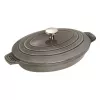 Fuente ovalada con tapa Staub - grafito