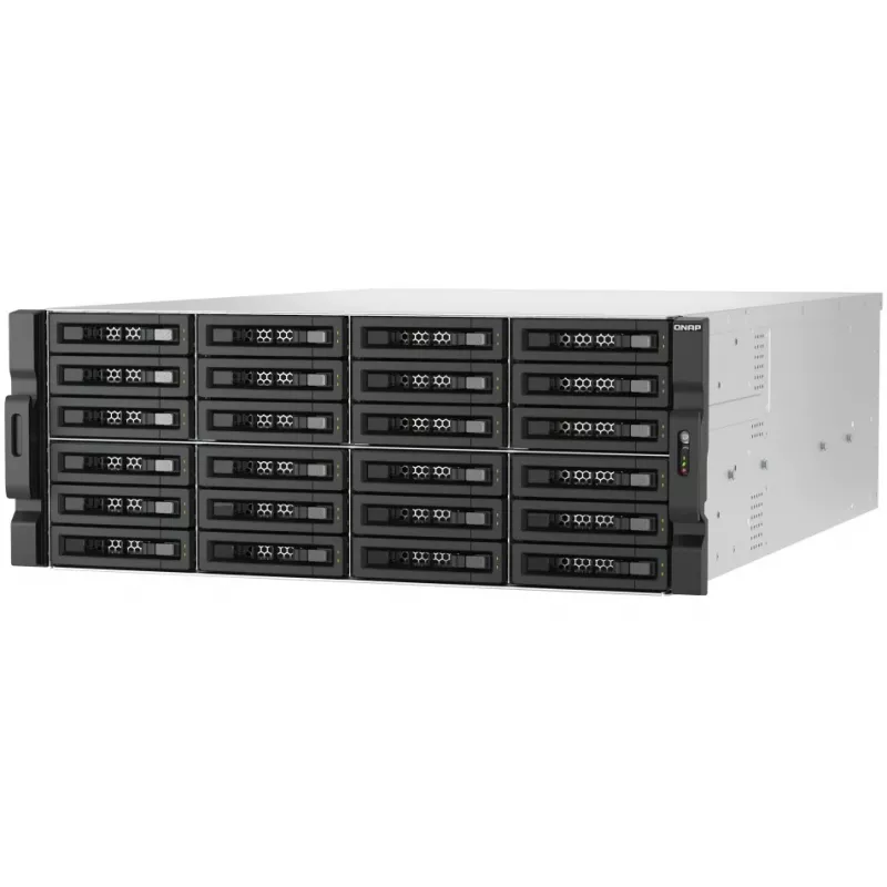 QNAP - TL-R2400PES-RP - Array de discos - 24 bahías (SATA-600 / SAS-3) SAS 12Gb/s (externo) Montaje en rack 3U