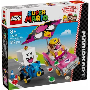 Set de juguete de construcción LEGO 72038 Super Mario Mario Kart Wario King Buu Huu – figuras de personajes y elementos de circuito