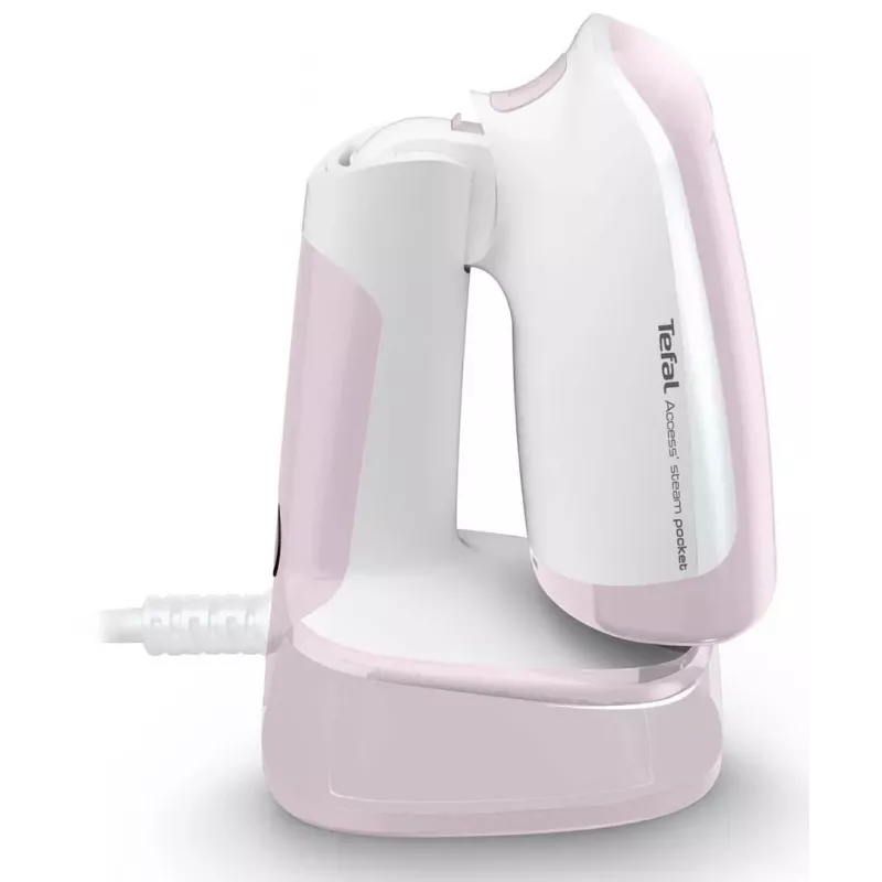 Cepillo de vapor de mano Tefal DT3050, 1300 W, 20 g/min de vapor, depósito de 0,12 L, cable de 2,6 m, rosa