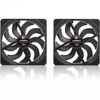 Noctua NF-A14x25 G2 PWM Sx2-PP chromax.negro set de doble ventilador de 140 mm