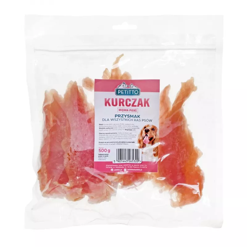 PETITTO pechuga de pollo blanda - premios para perros - 500 g