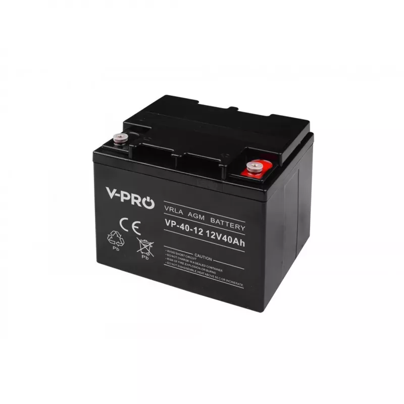 Batería AGM sellada Volt Polska VPRO 12V 40Ah – batería de plomo-ácido recargable para SAI y servicio de reserva