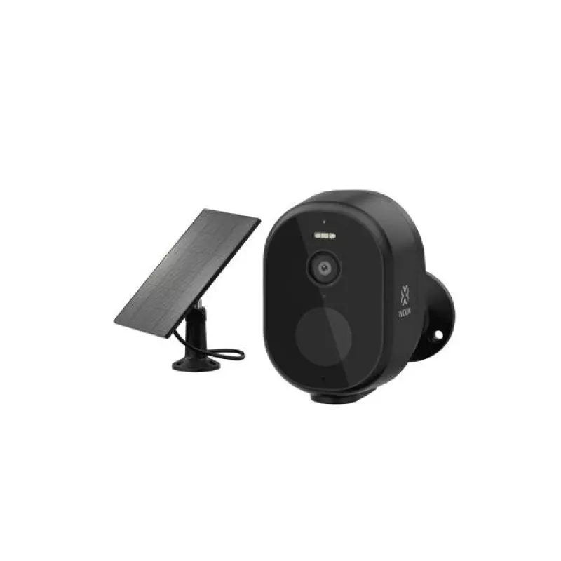 Woox Cámara inteligente Wi-Fi para exteriores con batería solar, 4MP 2K, batería recargable 5200mAh, TUYA, WOOX
