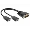 Adaptador de cable de vídeo DeLOCK 65354 DMS a 2 x DisplayPort negro