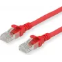 Roline - Latiguillo - RJ-45 (M) a RJ-45 (M) - 1,5 m - SFTP, PiMF - CAT 6 - libre de halógenos, moldeado, trenzado - rojo