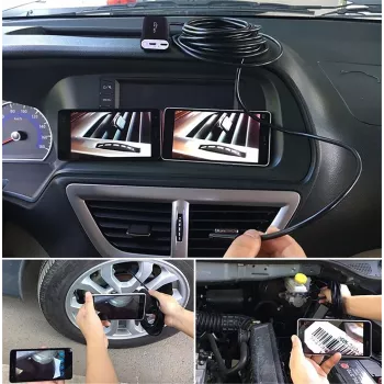Endoscopio WiFi MEDIA-TECH MT4099, sonda de 8 mm, cable de 5 m, IP67, 1280×720@30fps, ángulo de visión de 70°, batería de 800 mAh