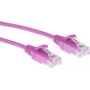 ACT Rosa 2 m LSZH U/UTP CAT6 cable de parcheo Slimline para centro de datos sin lengüeta con conectores RJ45