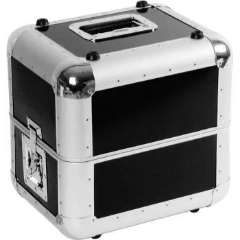 Flightcase Roadinger Maletín para discos ALU 50/50 redondeado negro — formato aluminio 50×50, esquinas redondeadas