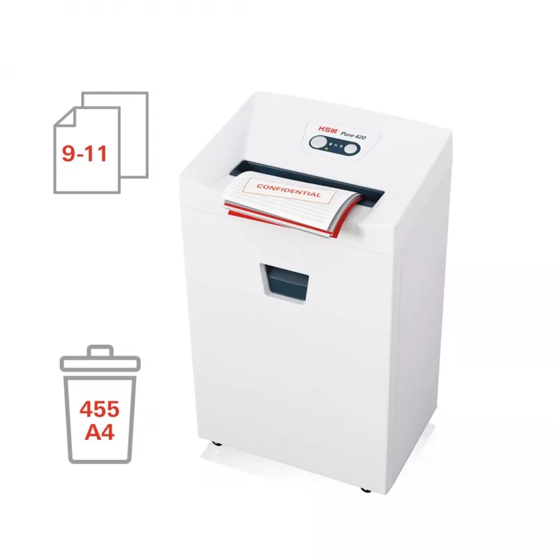 Destructora de papel HSM Pure 420 partículas 1,9 x 15 mm – destructora de partículas de oficina HSM