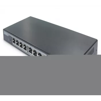 Digitus Switch de red Gigabit PoE de 8 puertos, Sobremesa, L2 gestionado, 2 puertos uplink, SFP, 86 W, af/at
