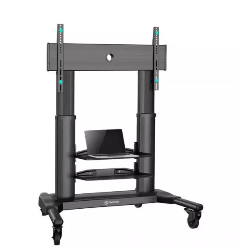 Soporte móvil para TV ONKRON TS2771-B para televisores de 40–80 pulgadas, negro, soporte de suelo con ruedas