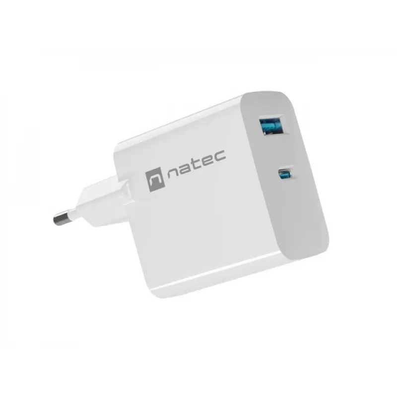 Cargador para dispositivos móviles NATEC NUC-2144 universal blanco CA carga rápida interior