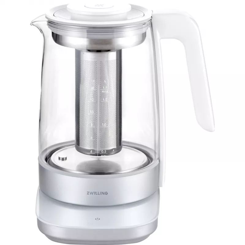 Hervidor eléctrico ZWILLING 1,7 l 1850 W, carcasa de cristal, blanco