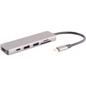 Dock para portátil S/CONN 14-05027 USB 3.2 Gen 1 Type-C Gris