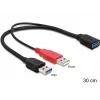 DeLOCK 83176 cable USB USB 3.2 Gen 1 0,3 m USB A a 2 x USB A