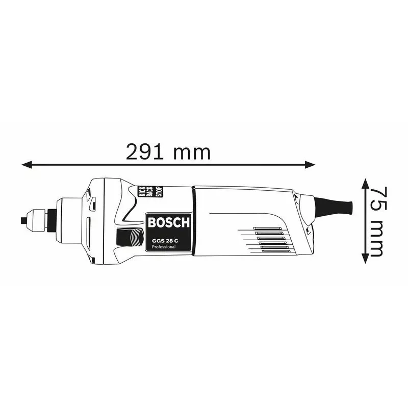 Bosch 0 601 220 000 rectificadora recta 28000 rpm 650 W