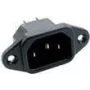 Conector macho de entrada de red C14 MPE-Garry con bornes de tornillo para 65 º APP CHASSIS MA 10A KB (42 R01-4122)