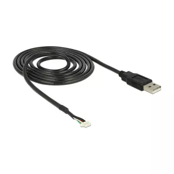 Cable USB DeLOCK 1,5 m USB2.0-A/5p negro