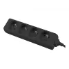 Regleta de alimentación Lanberg PS0-04E-0100-IEC-BK 1 m 4 tomas de corriente para interior negro