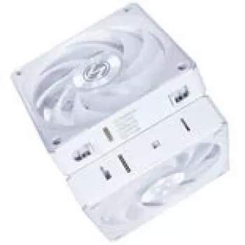 Ventilador de carcasa inalámbrico Lian Li UNI FAN 12CL1W3W blanco 120mm — 120mm, compatible con hub PWM, modular
