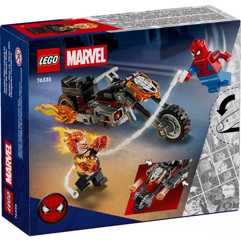 LEGO MARVEL 76335 Moto de Spider-Man vs. Ghost Rider