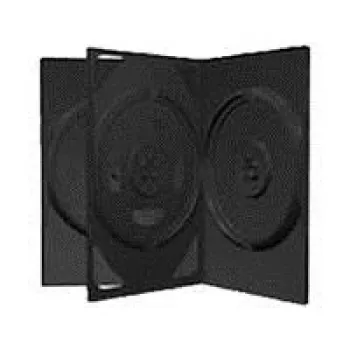 Caja para 3 DVD MediaRange negra – capacidad: 3 CD, 3 DVD – pack de 50 – negro (BOX15)